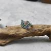 Creative Retro Exquisite Enamel Colorful Flower Opening Adjustable Ring Niche Ethnic Style Classical Gift