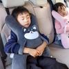 Kids Car Neck Pillow with Seat Belt Safety Sleep Aid Prevent Leaning Head Back Seat Sleeping Comfort During Long Distance Travel