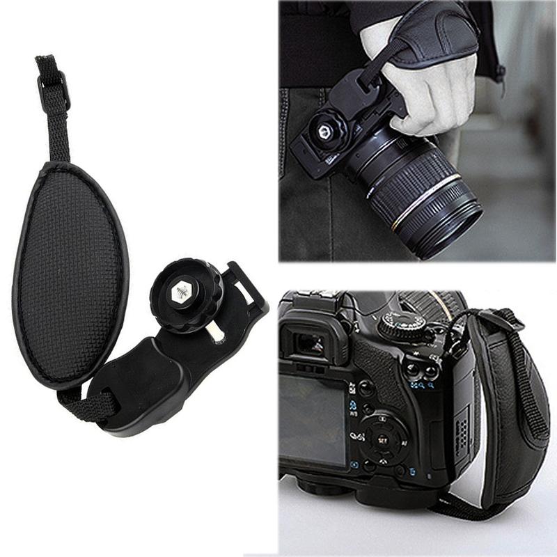 Camera Wrist Strap PU Leather Hand Grip Wrist Strap for DSLR Cameras Suitable for Nikon Canon High Quality Black PU Wrist Strap
