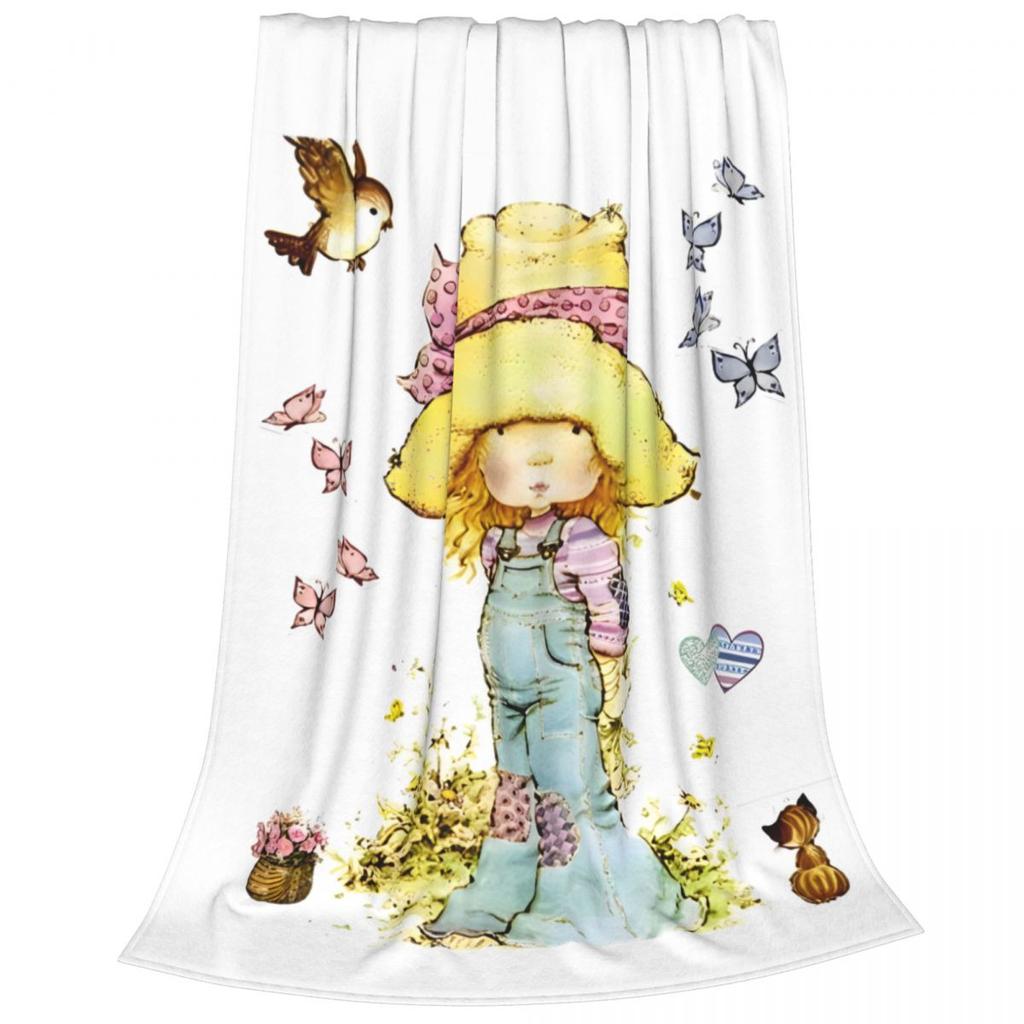 Sarah Kay With Cat Knitted Blankets Flannel Ultra-Soft Throw Blanket for Bed Bedspread