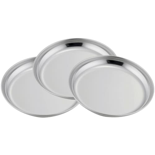 Shimomura Kihan Round Food Preparation Trays, 3-Piece Set, Made in Japan, 16cm, Dishwasher Safe, Individually Divided, Ideal for Cooking and Outdoors,