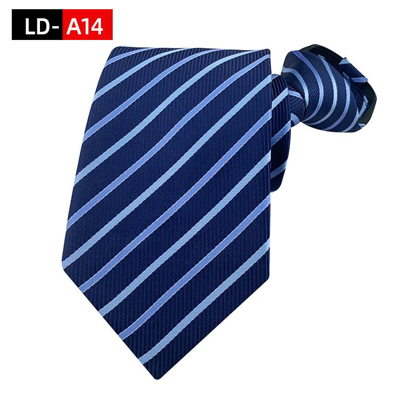 Ruifeng Men's 8cm Elastic Tie - Easy Pull, Formal Wedding or Business Wear