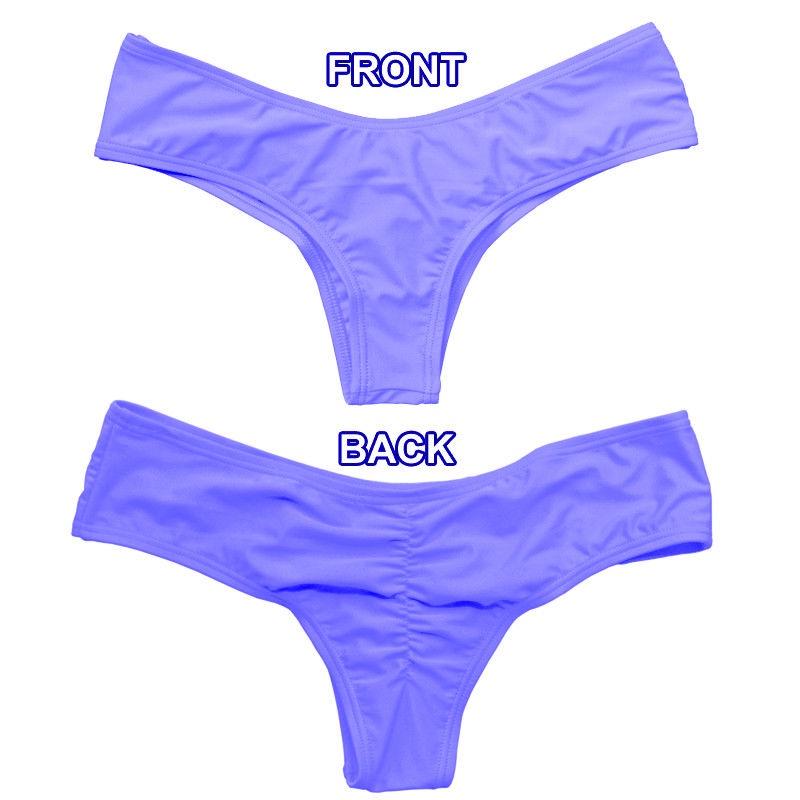 Luxurious Women Brazilian G-string Briefs With Elegant Ruffles For Beachwear