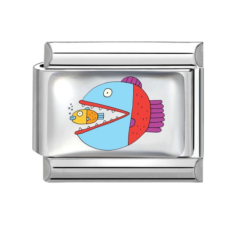 Creative Personalized DIY Cartoon Animals Series Charm Bracelet Lovely Fish Dog Cat Bead Fit 9mm Stainless Steel Bracelet Gift