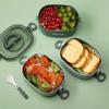 Box Lunch 2000ML 3-Tier Stackable Bento Case Sealed Leak-proof Meal Box Microwave Safe Portable Students Workers Food Container