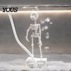 Scheletro Impermeabile Ecologico per Halloween Acquario Scheletro Danzante, Articolazioni Mobili Azionate da Bolle Decorazione Ornamentale Horror Subacquea, Realistico
