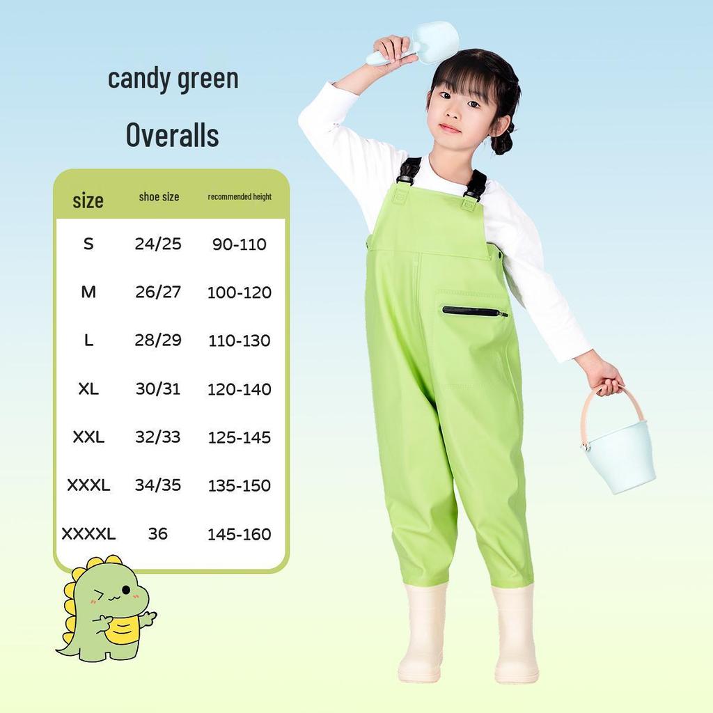 Two-Piece Children's Water Play Suit: Raincoat & Boots for Boys, Girls, Babies - Ideal for Kindergarten, School, Beachcombing.