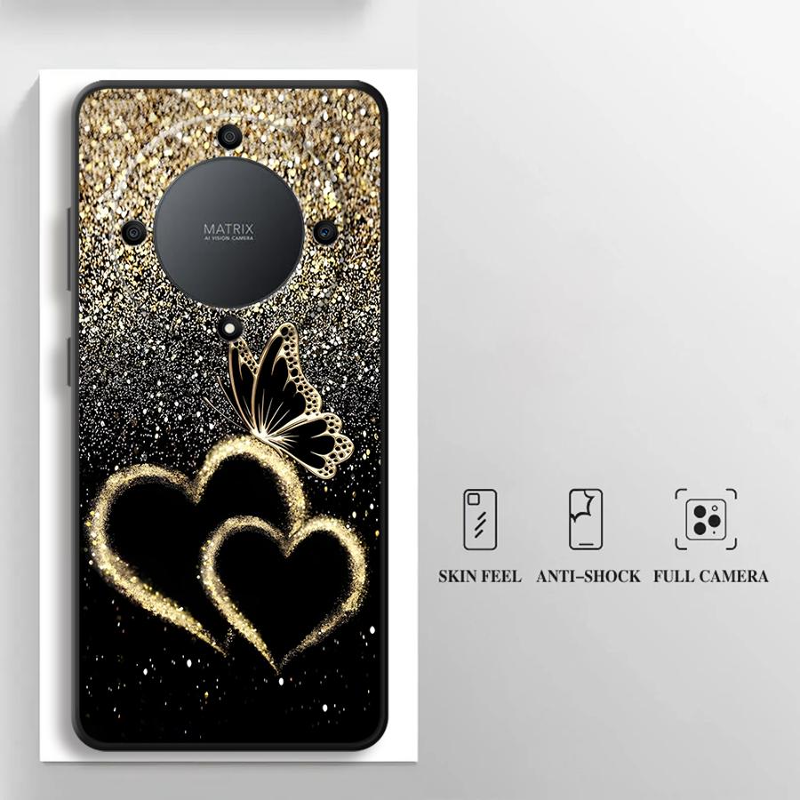 

Case for Honor X8 X7 X5b Magic5Lite 8X X6 70 200 400 Lite 90 X9a Funda Phone Cover Creative Cartoon Butterfly Honor 90 Pro
