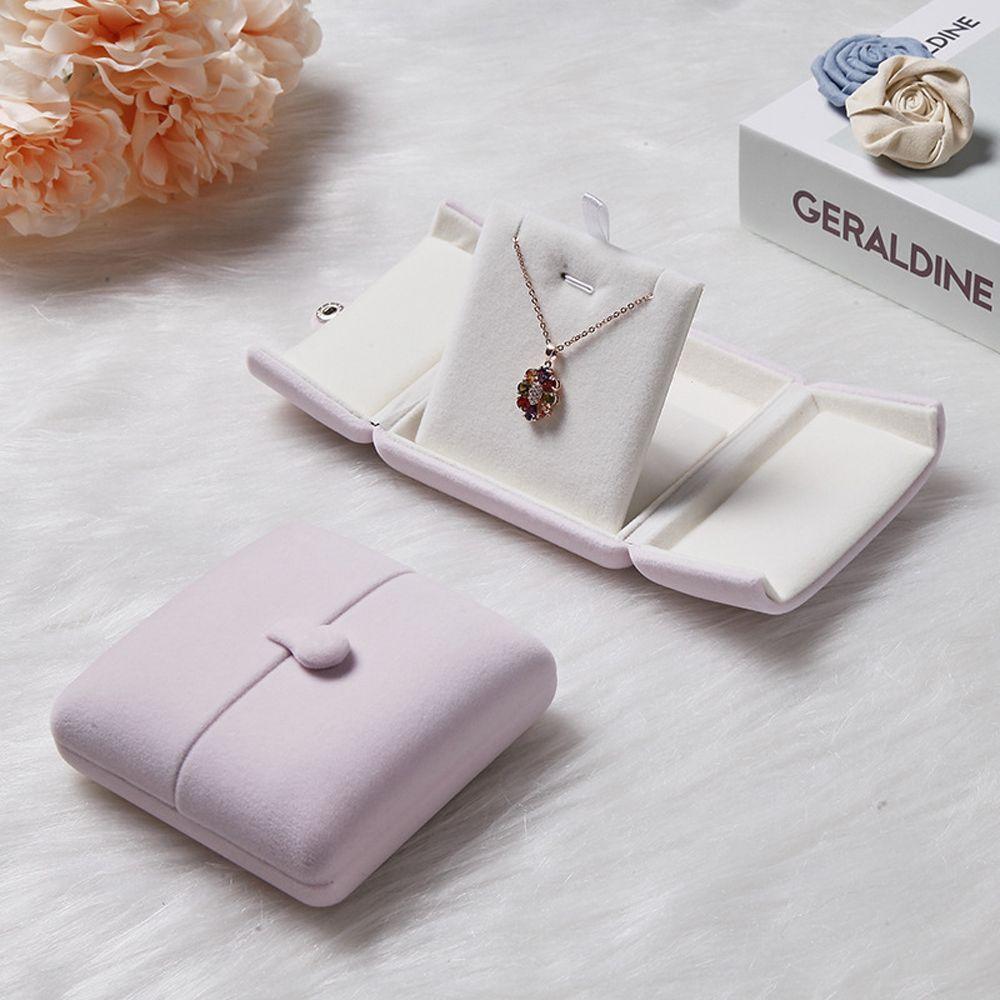 Rings Earrings Storage Box Bracelet Holder Case Double Open Jewelry Box Velvet Jewelry Box Gift Box