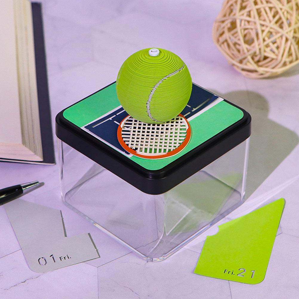 Tennis 3D Notepad Calendar 2025 Memo Pad Paper Art Notes Year's Sticky Sculpture New Gifts Acce C3V0