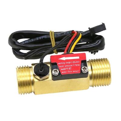 G1/2" Hall Effect Liquid Water Flow Sensor Switch Flowmeter Counter Meter 1-25L