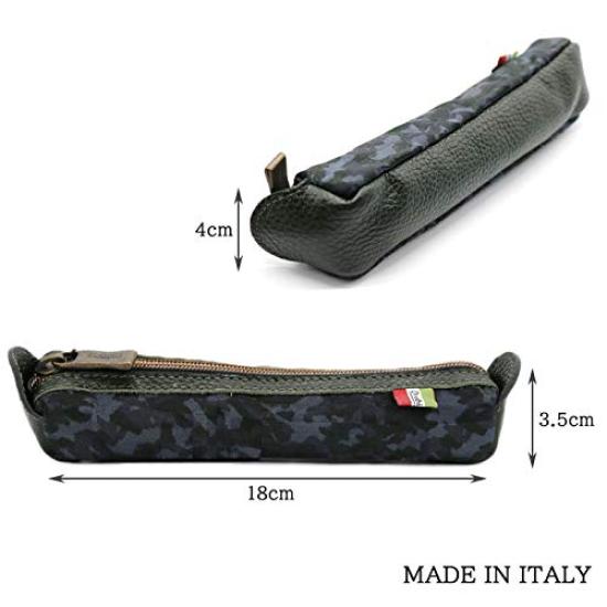 OROBIANCO Pencil PRICK RY CORONA Perfect for office Perfect as a Made in Custom-Made Case, DOLLARO. Unisex. use. gift. Italy. (CAMO-GRIGIO)