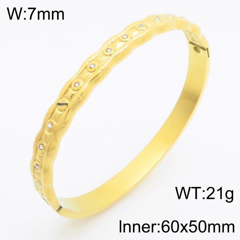 Weidikaite Ins-Style 18K Gold-Plated Rhinestone Square Bracelet
