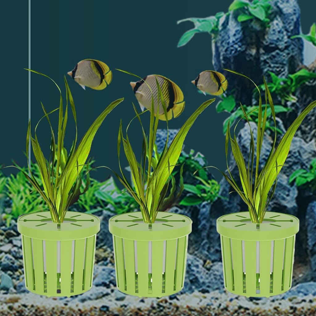 4PCS Water Plant Stand Aquarium Planter Cups Fish Tank Hydroponic Suction Cups Planting Basket Planted Tank Landscaping Basin