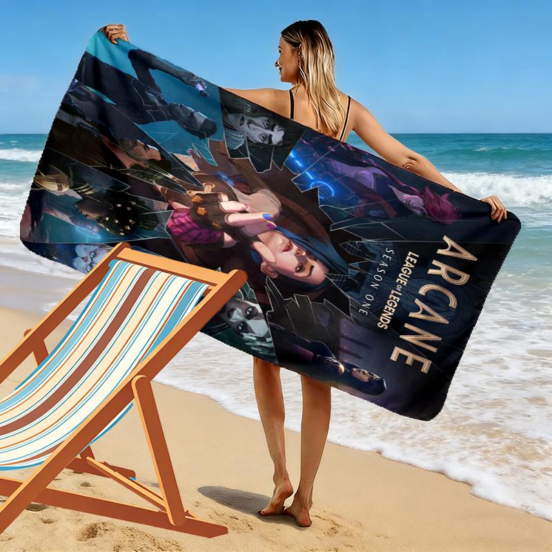 Fantasy Warriors Unite beach towel beach Beach towel for vacation photos seaside Outdoor pool towel Absorbent bath towel Fashion Comfort