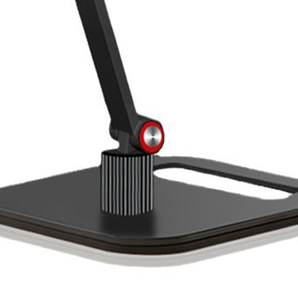 Black Black Dual-Arm Basic Aluminum Tablet Stand Base 14 * 16cm 360° Rotatable Foldable Desktop Phone Holder