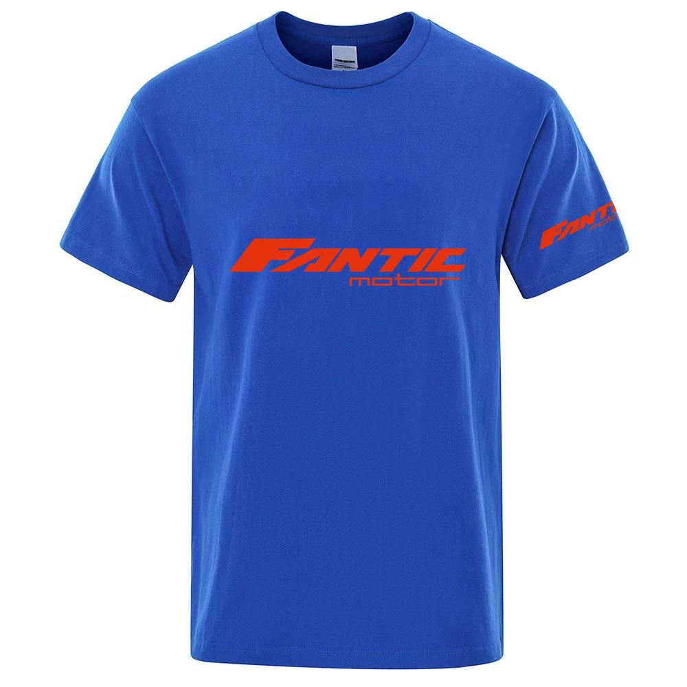 2026 Fantic Motor Printing Unisexs New Brand Solid Color Round Neck Casual Short Sleeve Tshirt Summer Breathable Tops