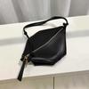 Genuine Leather Creative Foldable Geometric Handbag Women's New Cowhide Designer Niche Underarm Bag Light Luxury Commuter Bag