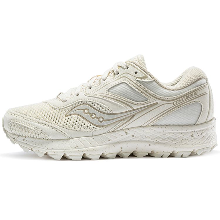 Saucony Cohesion 12 Comfortable Versatile Mesh Slip-Resistant Shock-Absorbing Durable Low-Top Casual Running Shoes Women sneaker Khaki S10475-50