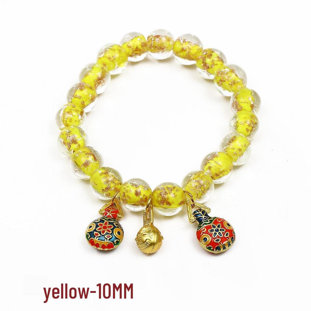 Gold Foil Glazed Devouring Beast Women's Luminous Bracelet