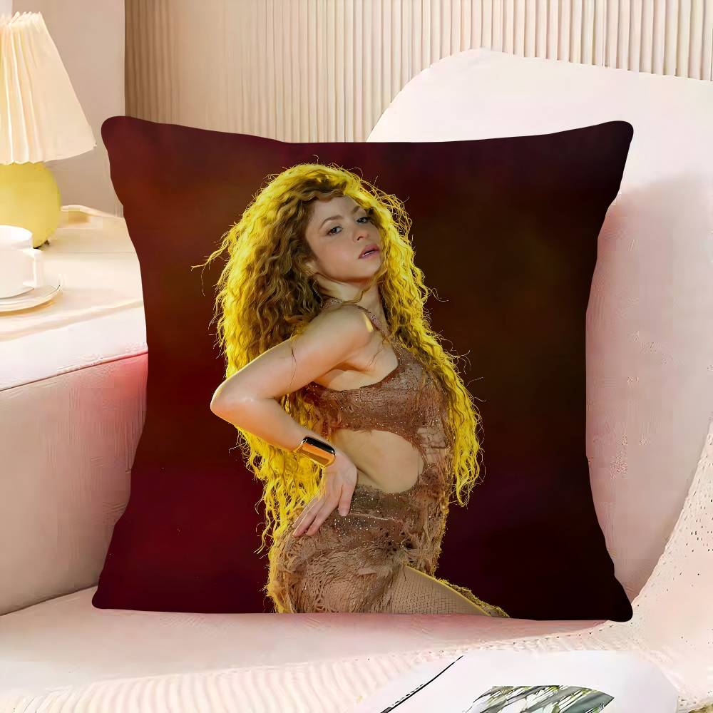 S-Shakira Office Cushion Pillowcase Car Cushion Cover45X45CM Lumbar Pillowcase Sofa Pillowcover