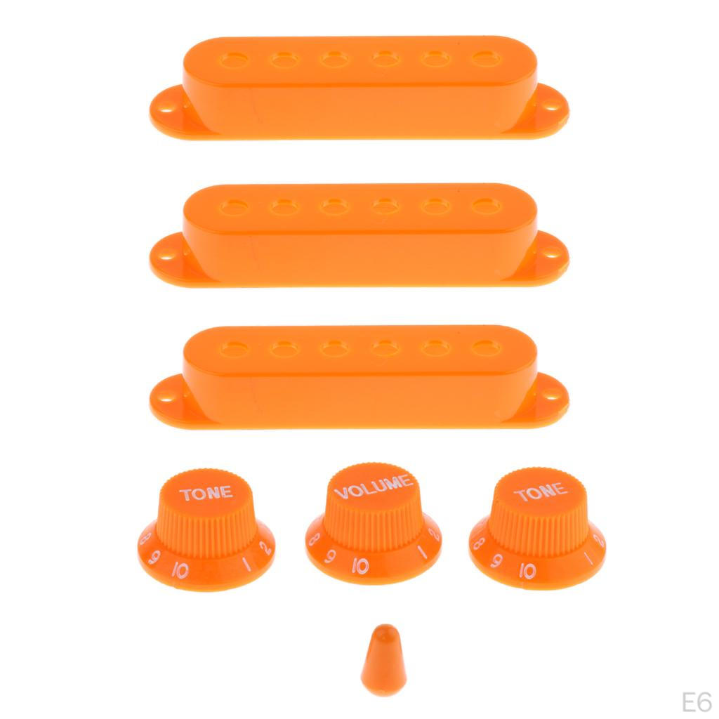 3x Guitars Pickup Cover With Volume Tone Knobs+1x Switch Tip