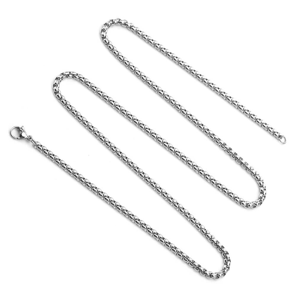 Unisex Halskette Schlicht Modisch Exquisit Edelstahl Halskette für Männer Frauen Silber