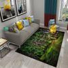 Forest Carpet Natural Landscape Rug Green Grass Rectangle Area Rugs for Adults Yoga Mats Bedroom Living Room Decor Soft Door Mat