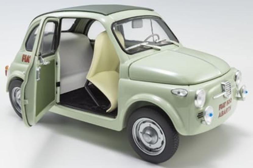 Kyosho Original Fiat Nuova 500 Elaborazione Abarth Record Finished Model KS08966ALG 1/18 (Green Clear)