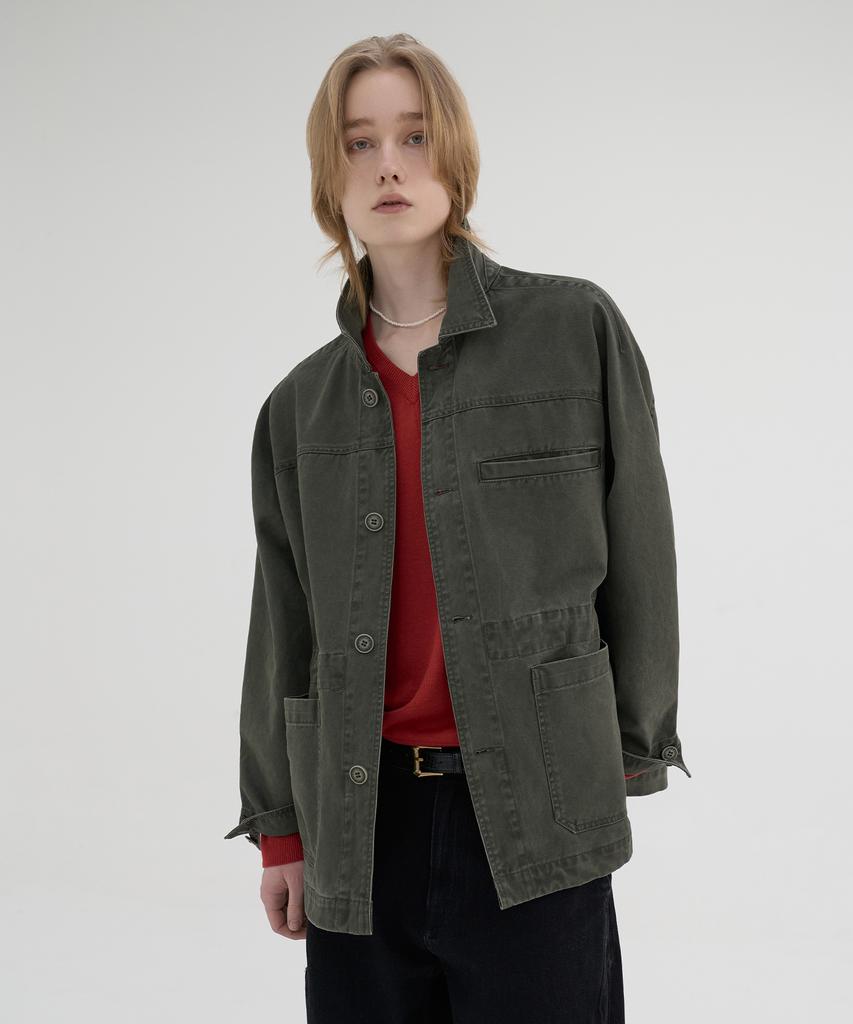 Knouun Faded Chore Jacket (Khaki)