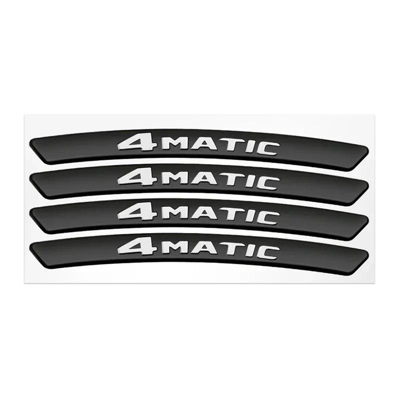 4pcs/set Aluminium Alloy Sport Emblem Car Wheel Hub Stickers For Mercedes Benz Amg W203 W204 W205 W211 W463 W210 W212 W213 W218