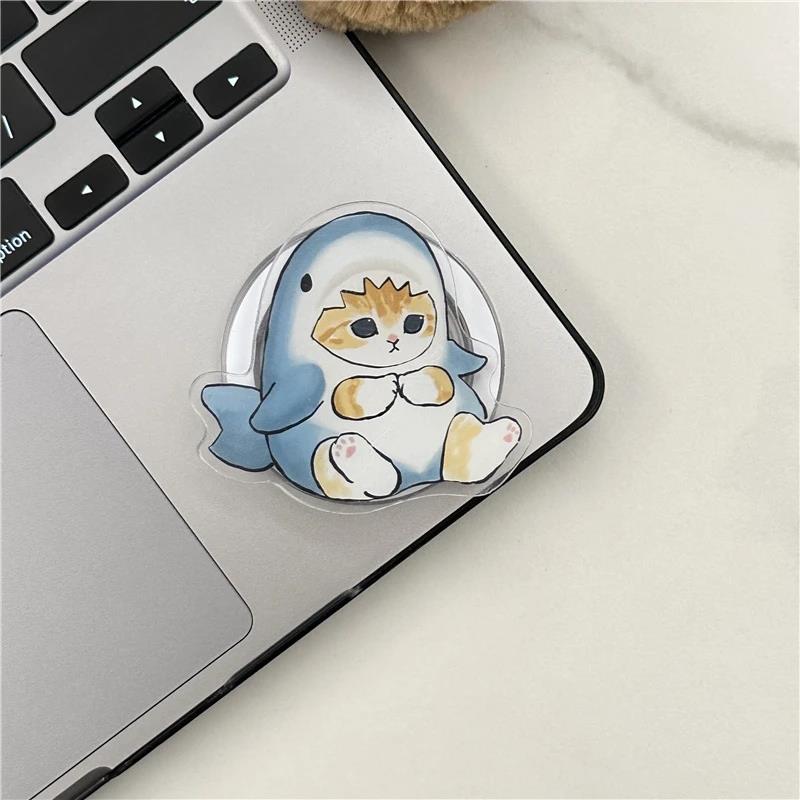 Korea Cartoon Cute Cat Kitten for Magsafe Magnetic Phone Griptok Grip Tok Stand for IPhone Foldable Wireless Charge Case Holder 5