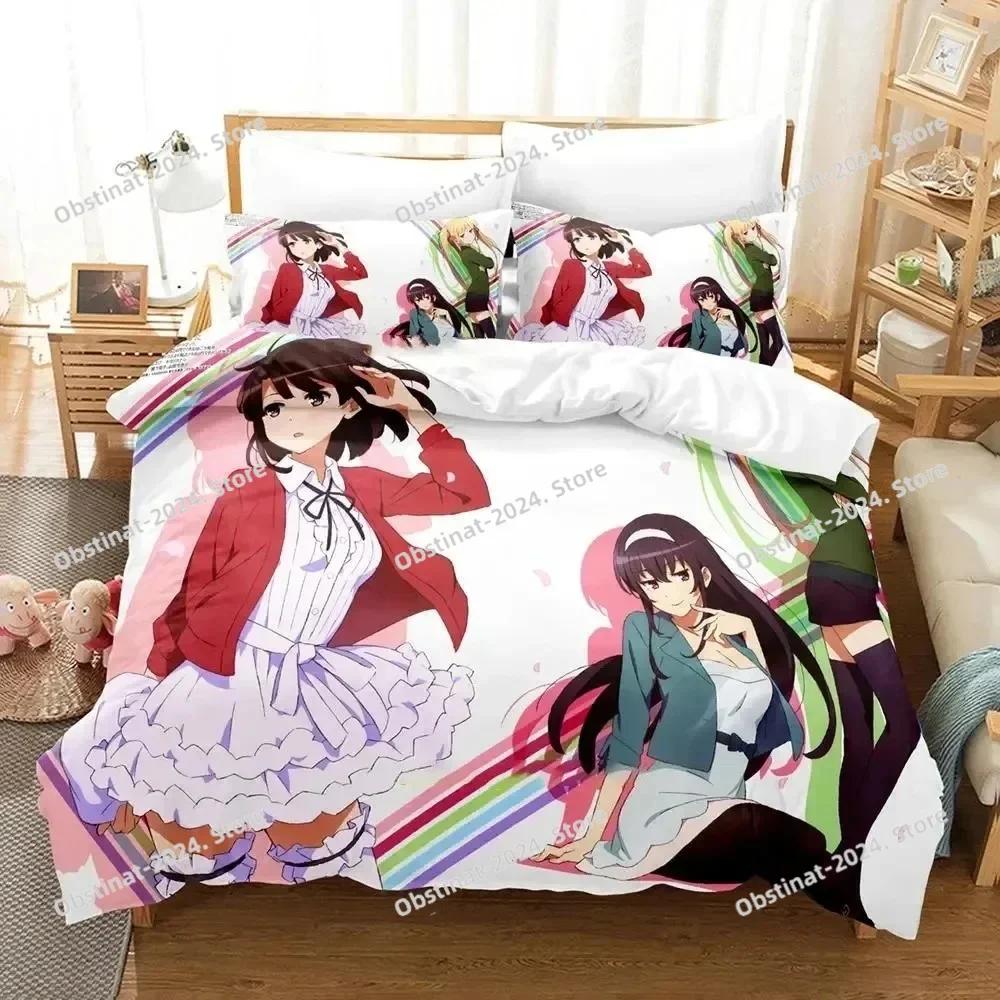 Anime Saekano How To Raise a Boring Girlfriend Bedding Set Duvet Cover Full Queen King Size Pillowcase Bed Printed Single Twin