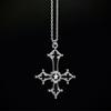 Gothic Cross Pendant Necklace For Women With Alloy Chain And Electroplated Finish