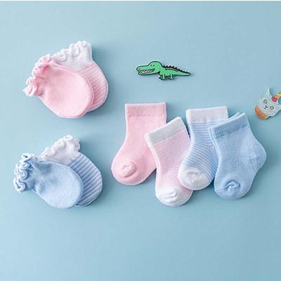 4 Pairs Cotton Newborn Baby//infant Boys No Scratch Mittens Gloves Blue N Green