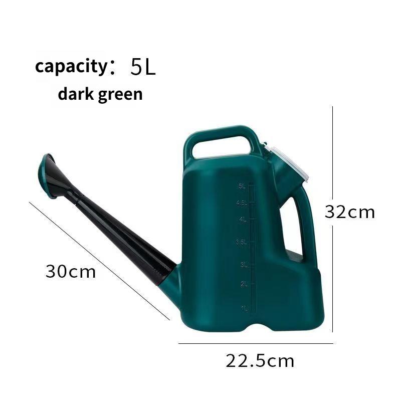 Large Thiened 5L Plastic Long Mouth Watering Can Gardening Household Flower Sprang Hose Garden Tool Flower Bed Sprayer