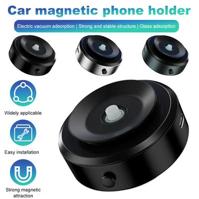 Intelligent Mobiltelefonhållare Magnetisk Vakuum Adsorption Bilfäste Universal 360° Rotation Dubbelsidig Adsorptionsfäste