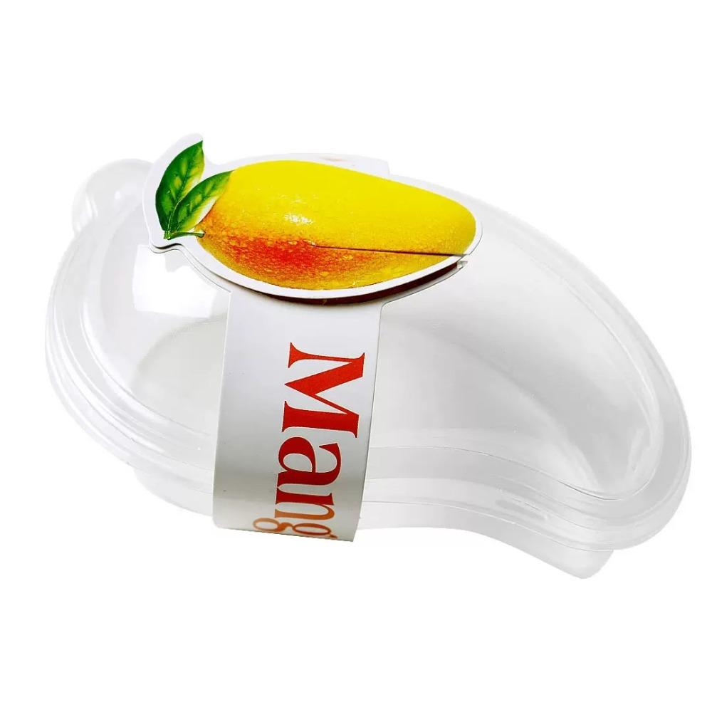 50pcs Transparent Mango Shaped Cake Box With Lid Plastic Cupcake Box  Mango Cake Packaging 50pcs
