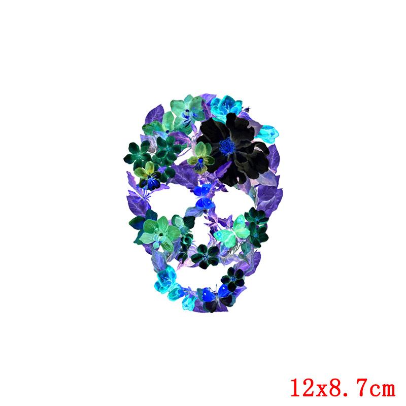 Cartoon Animal Applique Iron On Transfer Funny Pumpkin Heat Transfer Patch For Clothes Hippie Cat Thermal Stickers On Clothes