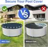 6 Pieces Durable Stainless Steel Pool Cover Clips with Blue Plastic Handles - Heavy Duty Windproof Spring Clips for Secure Above
