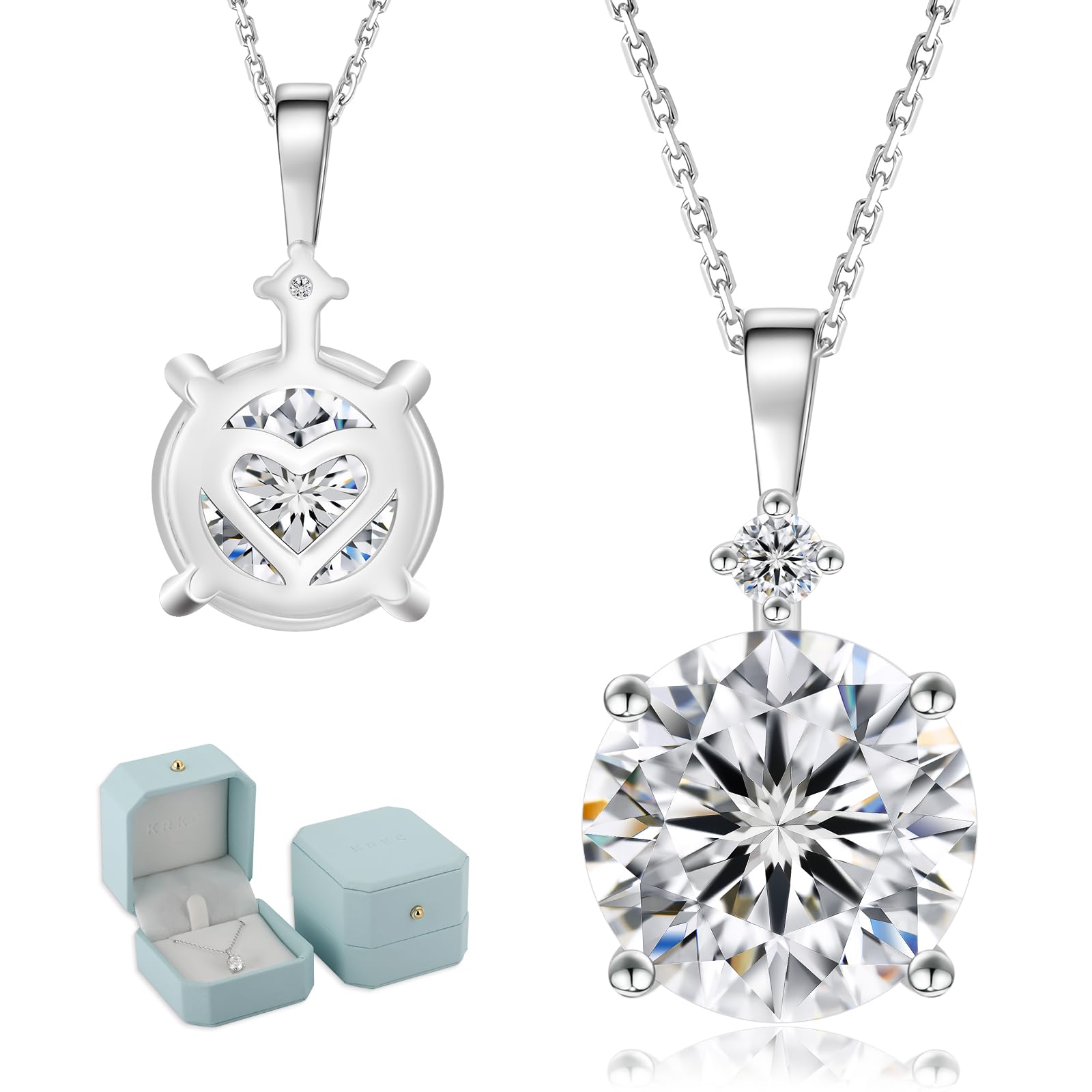 

Муасаніт 925 Діамант Метал Алергія Одинарний Простий Блискучий Подарункова Коробка Різдвяний Подарунок 45см Регулятор [KRKC] Намисто, Жіноче Намисто, Срібло, 4.0 срібний