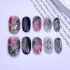 Cross-Border Cat Eye Latte Art Gel Beads Versatile Whitening Oval Handmade Wearable Nails