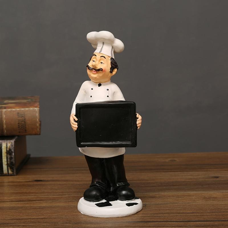 Artistic Miniature Chefs Statue Resin Cooking Craft Figurine Collectible Ornament For Kitchen and Dining Room Display