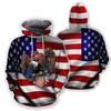 Nieuwe Mode Amerikaanse Vlag 3D Print Hoodie Heren Casual Sweatshirt Harajuku Streetwear Lange Mouw Pullover