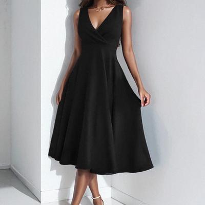 New Women's Clothing Temperament Elegant Sleeveless Fashion Casual Evening Dress Dress Women
