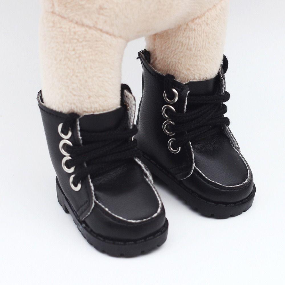 20cm Cotton Doll Shoes Clothes Accessories For 1/12 Dolls PU Leather College Style Shoes Doll Fashion Boots DIY Doll Gift Toys