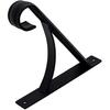 Grab Bars for Elderly, Wrought Iron Hand Rails Wall Mounted, 2 Step Handrail for Outdoor Steps, Black
