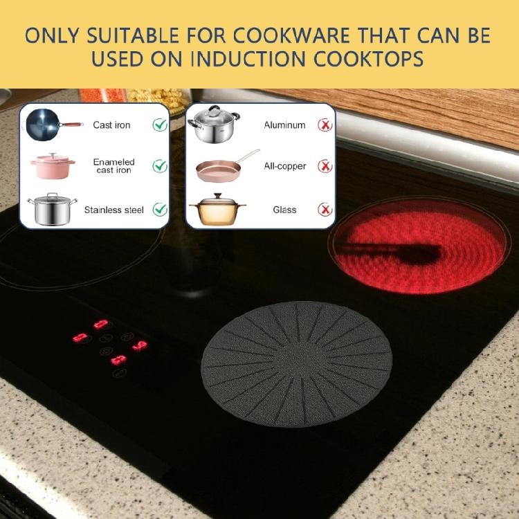 Magnetic Stove Induction Cooktop Mat Silicone Nonslip Scratch Protector Black Home Cooking Mats Silicone Texture