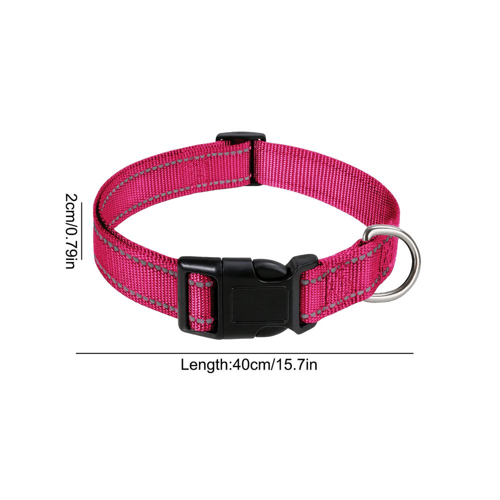 Reflective Dog Collar Adjustable Cat Collar Safety Nylon Pet Collar Durable Comfortable Reflective Pet Collar Pet Supplies