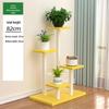 Mobile Wrought Iron & Wood Plant Stand